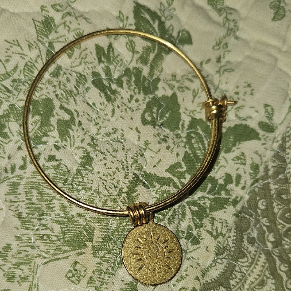 Gold Sun Charm Bracelet